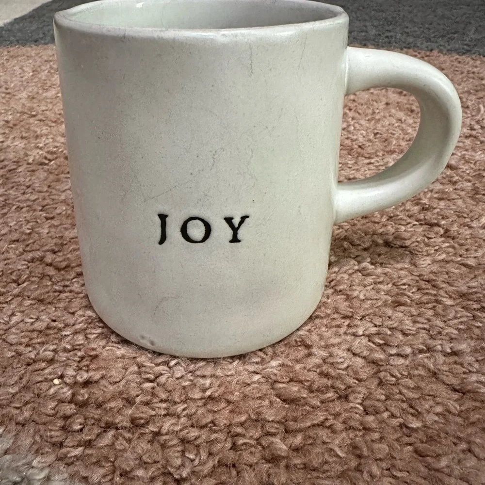 Hearth & Hand by Joanna Gaines White Stoneware Ceramic Mug JOY - Picture 1 of 6